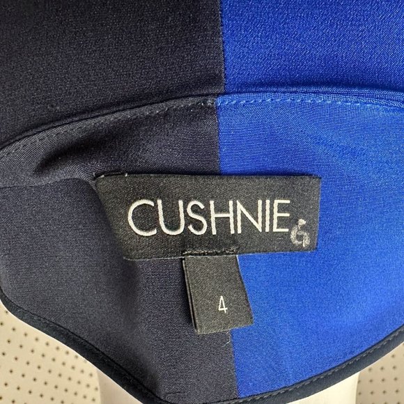 CUSHNIE Colorblock Long Sleeve Silk Wrap Dress - Picture 6 of 7